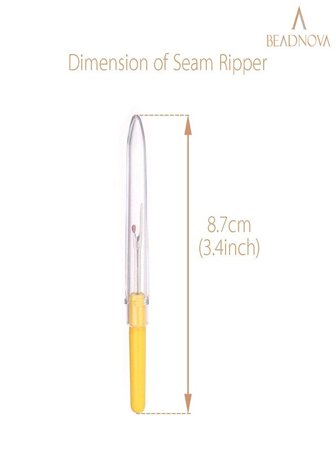 BEADNOVA Seam Ripper 4pcs Stitch Eraser Thread Cutter Small Clothes Tag Remover Seam Rippers for Sewing Crafting Thread Removing (4 Colors) - Image 2